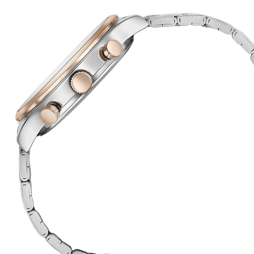 Sonata Multifunction Pink Dial Two-Tone Stainless Steel Strap Men's Watch 77146KM01 - view 5