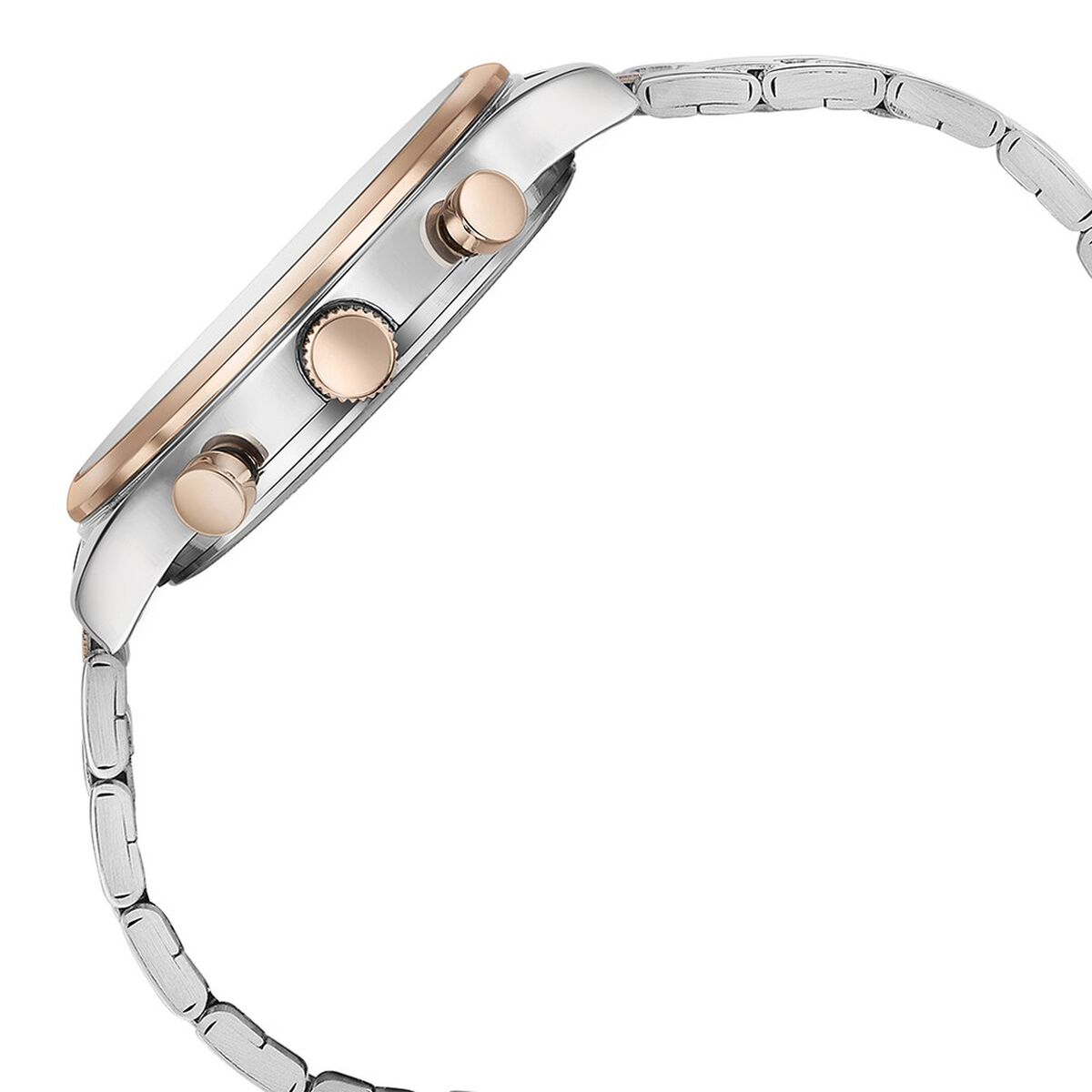 Sonata Multifunction Pink Dial Two-Tone Stainless Steel Strap Men's Watch 77146KM01 - view 5
