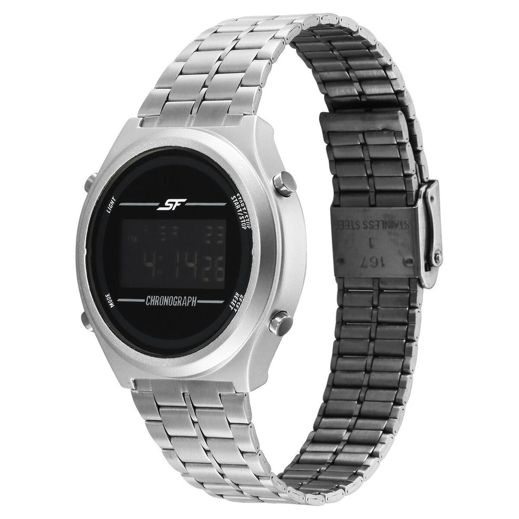 Sonata SF CirQle Black Dial Silver Stainless Steel Strap Men's Watch 77162PM03W - view 3