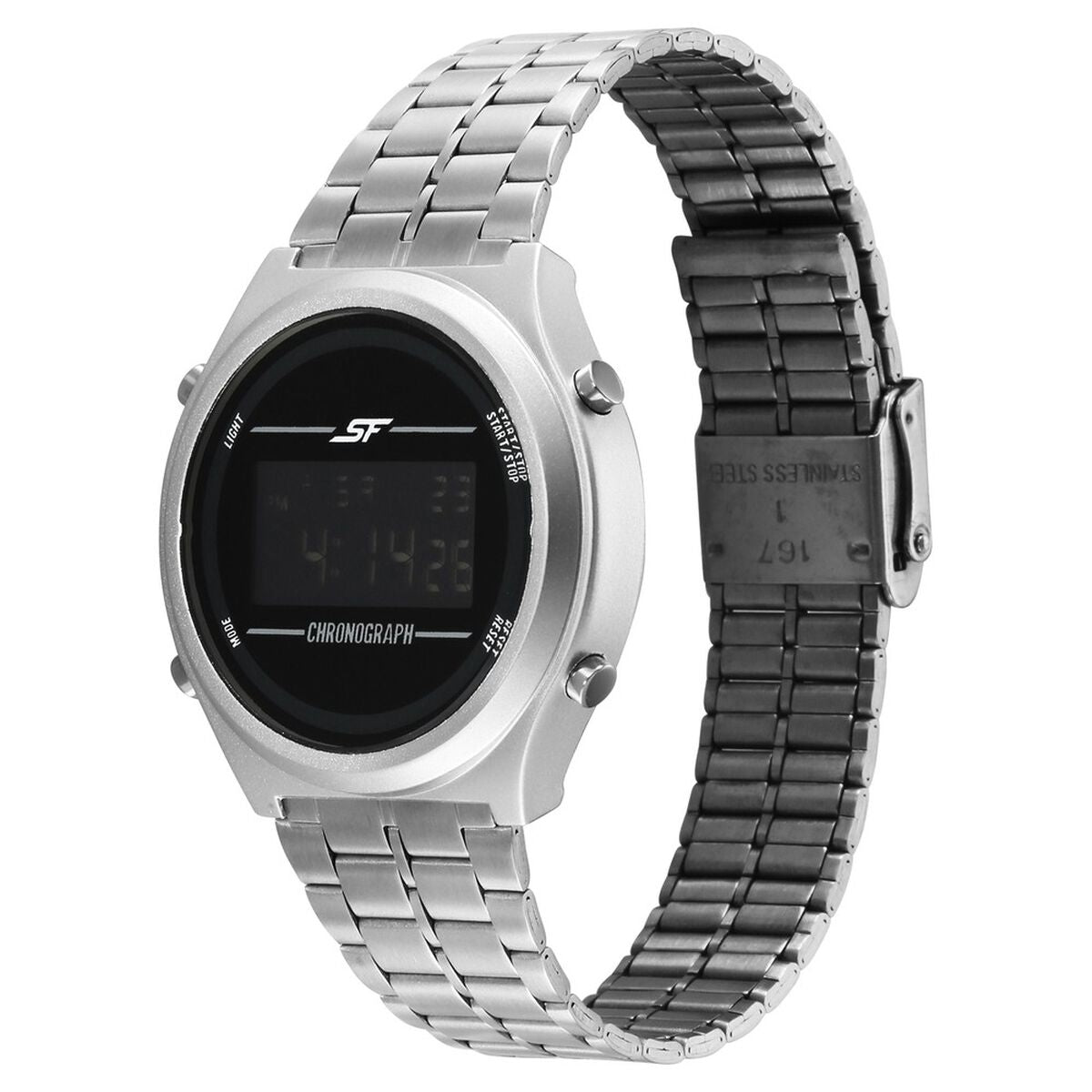 Sonata SF CirQle Black Dial Silver Stainless Steel Strap Men's Watch 77162PM03W - view 3