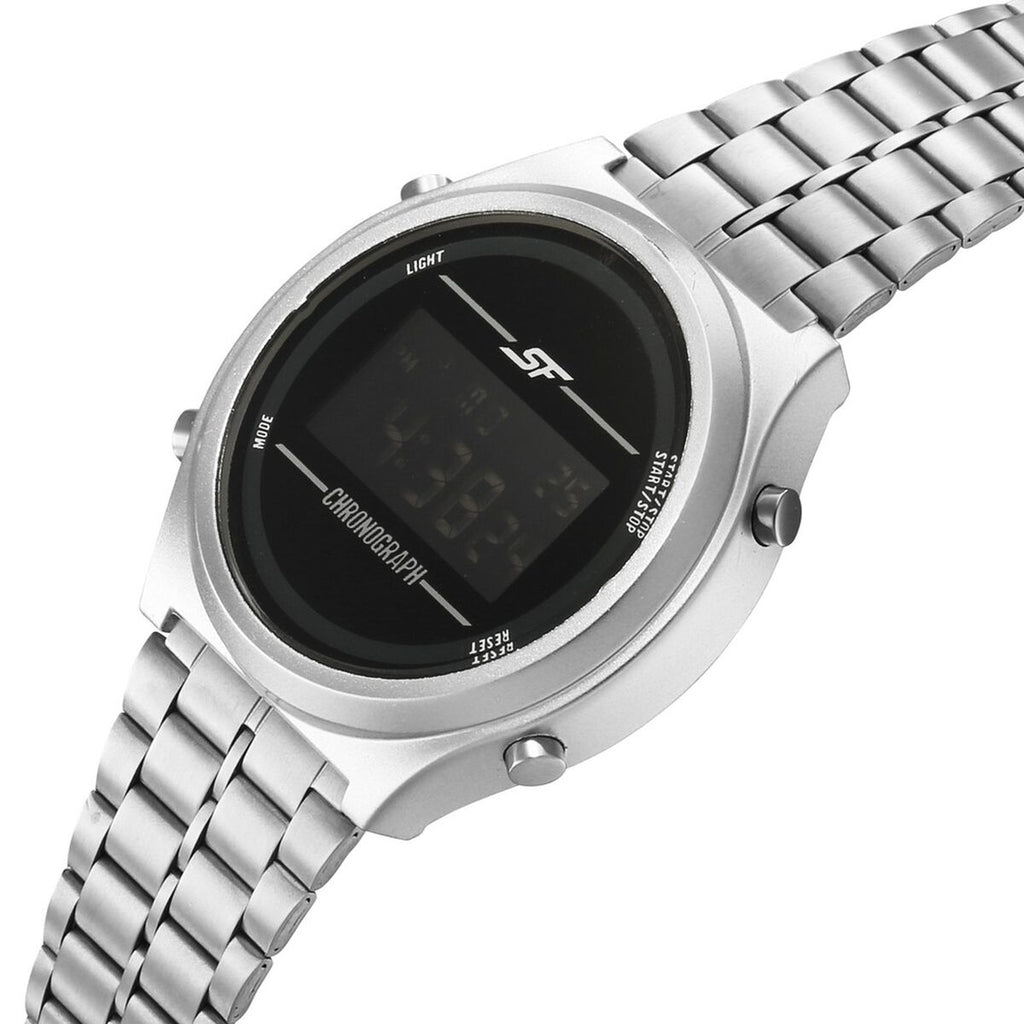 Sonata SF CirQle Black Dial Silver Stainless Steel Strap Men's Watch 77162PM03W - view 4