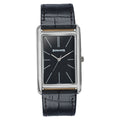 Sonata Ascent Black Dial Black Leather Strap Men's Watch 77196SL02 - view 1