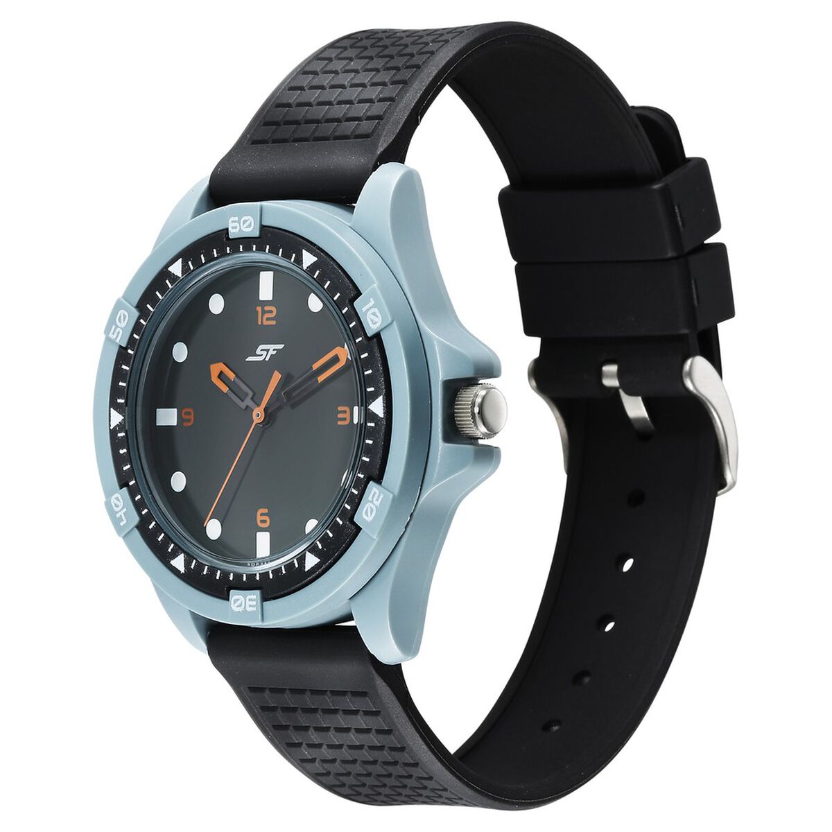 Sonata SF Sporty Grey Dial Black Polyurethane Strap Men's Watch 7930PP24W - view 2