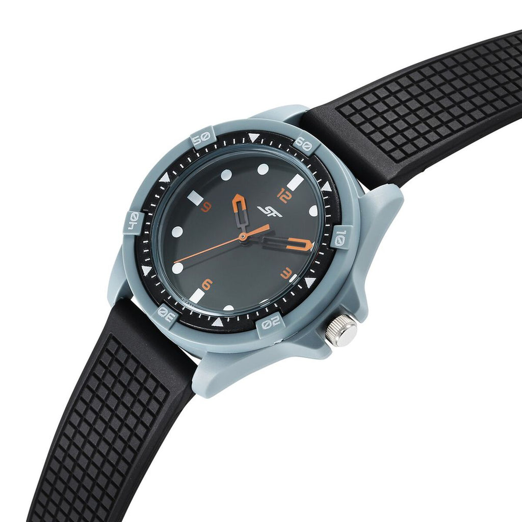 Sonata SF Sporty Grey Dial Black Polyurethane Strap Men's Watch 7930PP24W - view 3