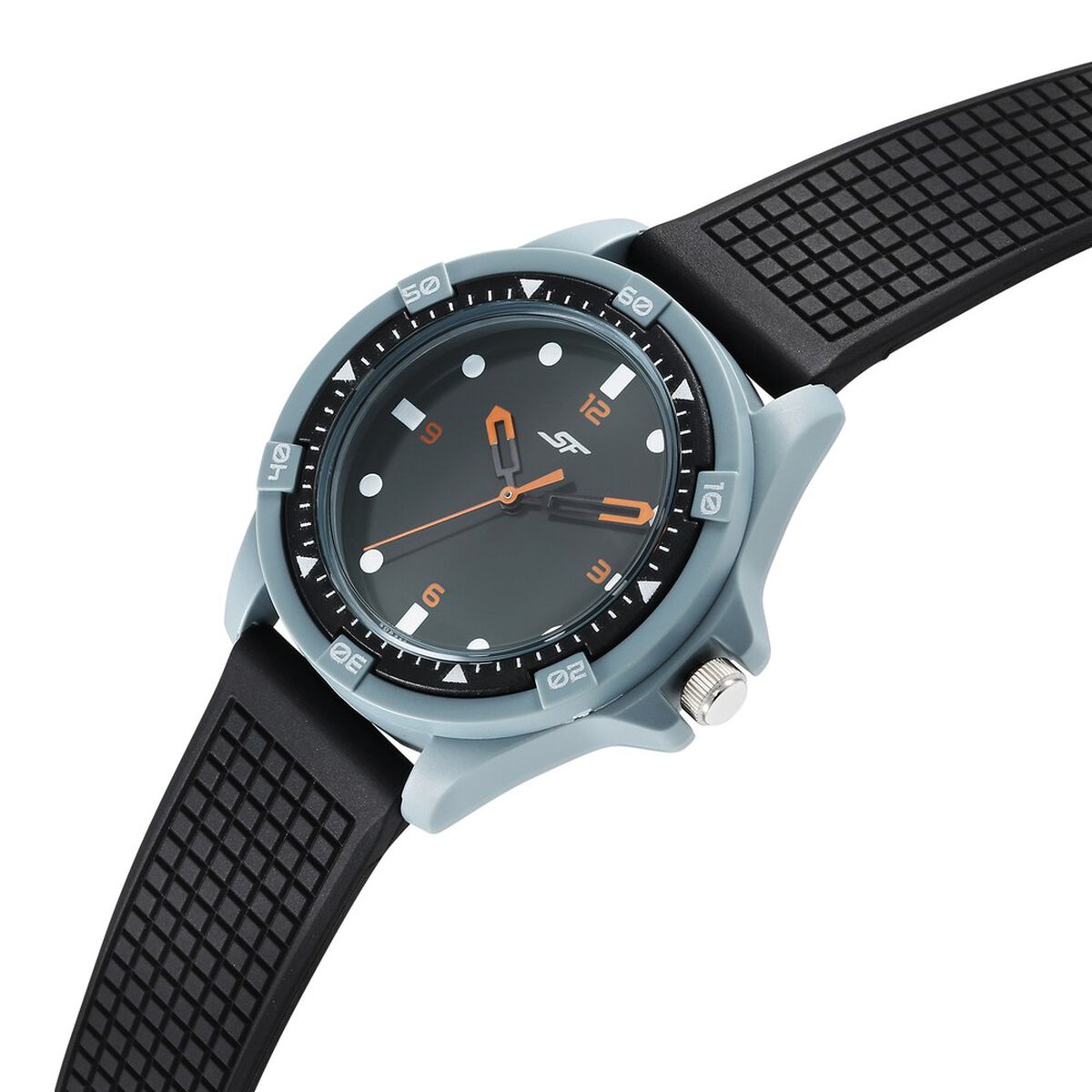 Sonata SF Sporty Grey Dial Black Polyurethane Strap Men's Watch 7930PP24W - view 3