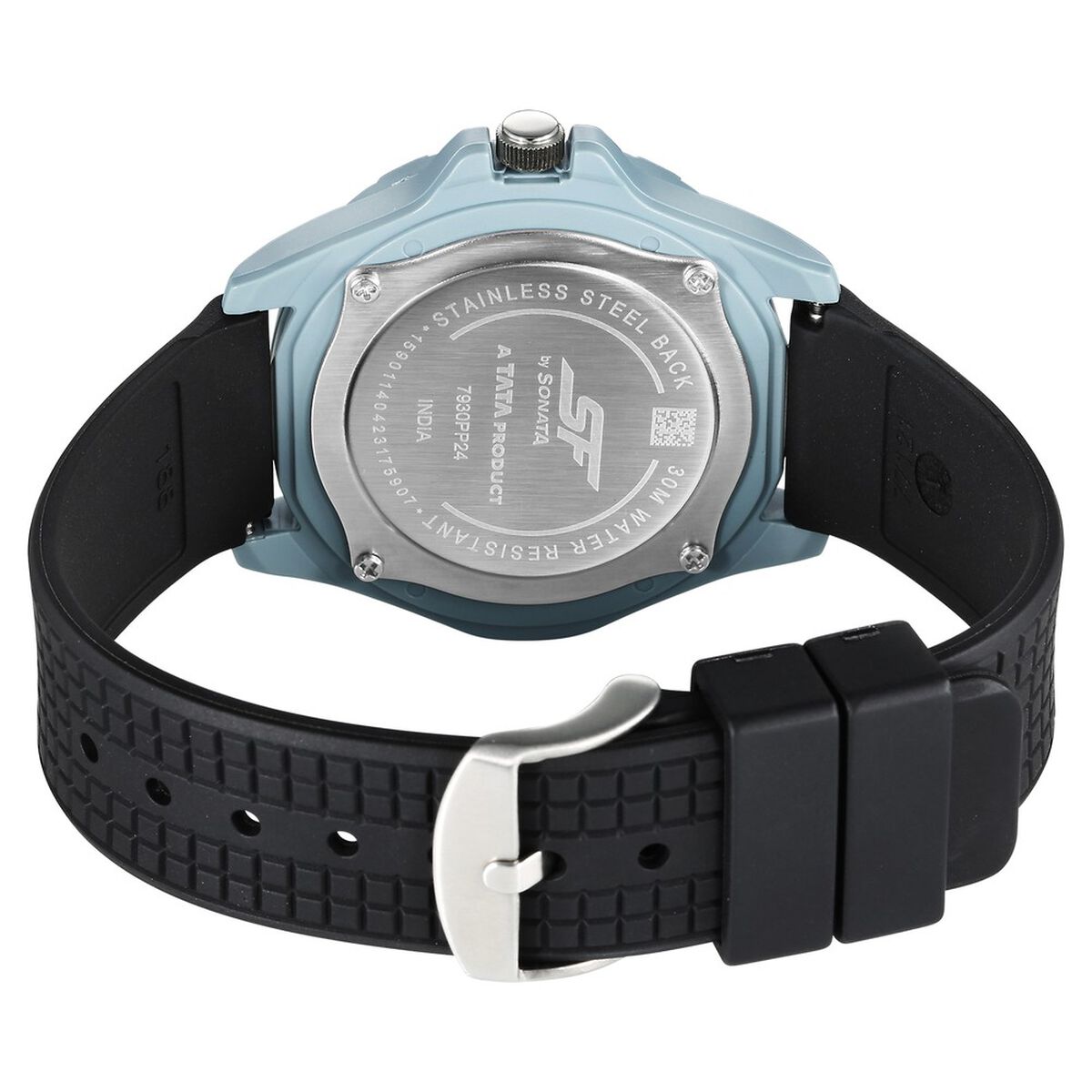 Sonata SF Sporty Grey Dial Black Polyurethane Strap Men's Watch 7930PP24W - view 5