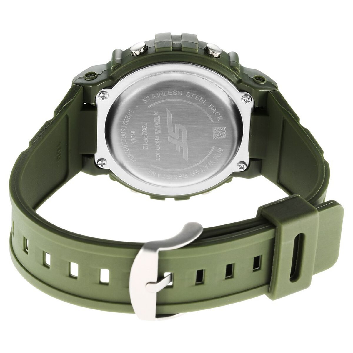 Sonata SF Digital Dial Green Plastic Strap Men's Watch 7982PP12 - view 4
