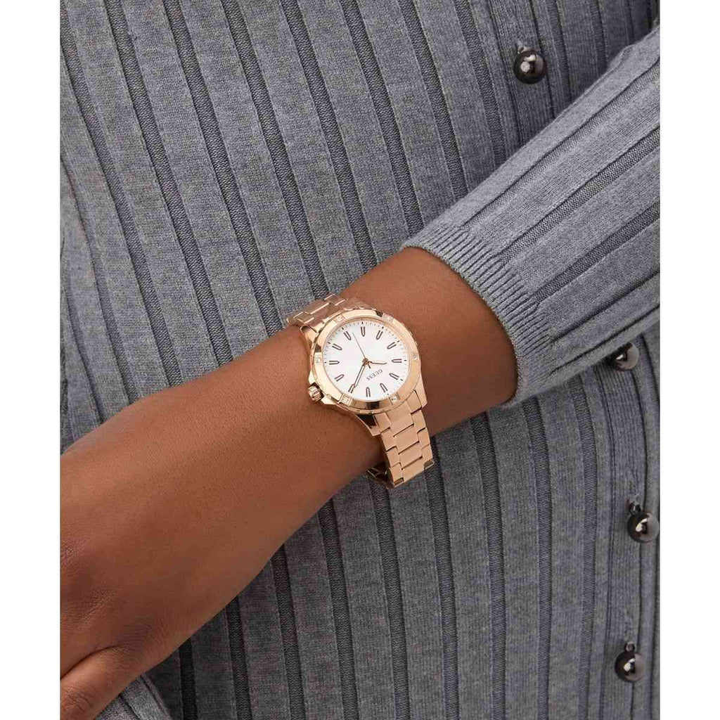 Guess White Dial Rose Gold-Tone Stainless Steel Women's Watch GW0948L5 - view 6