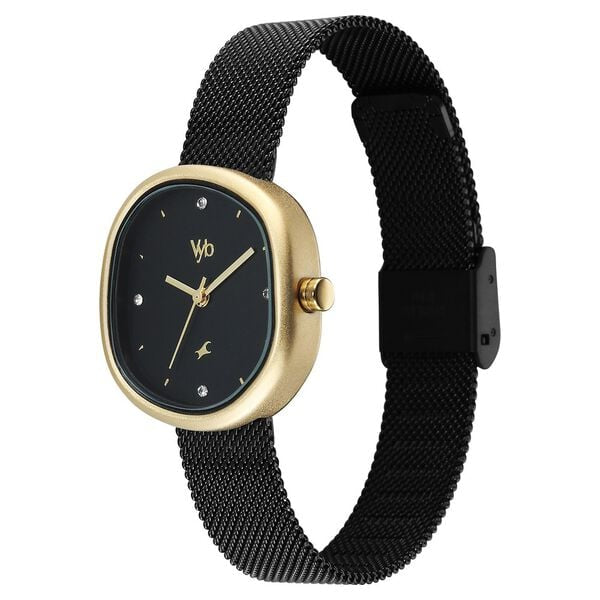 Fastrack Vyb Muse Black Dial Black Stainless Steel Strap Women's Watch FV60087KM01 - view 4