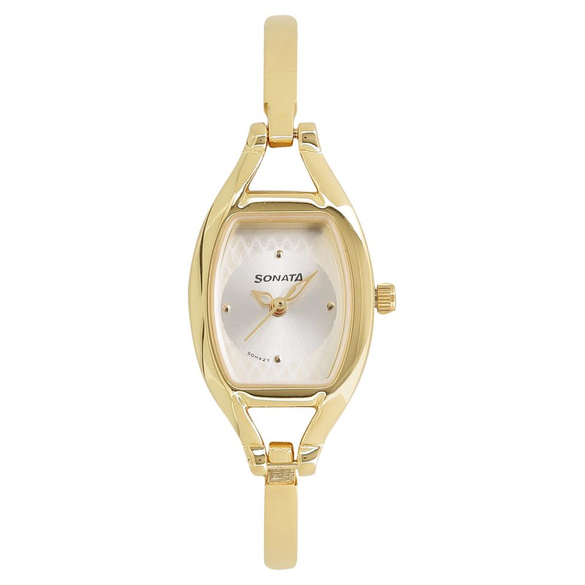Sonata Pankh Silver Dial Gold-Tone Metal Strap Women's Watch 8114YM06 - view 1