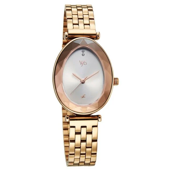 Fastrack Vyb Prodigy Silver Dial Rose Gold Steel Strap Women's Watch FV60097WM01 - view 2