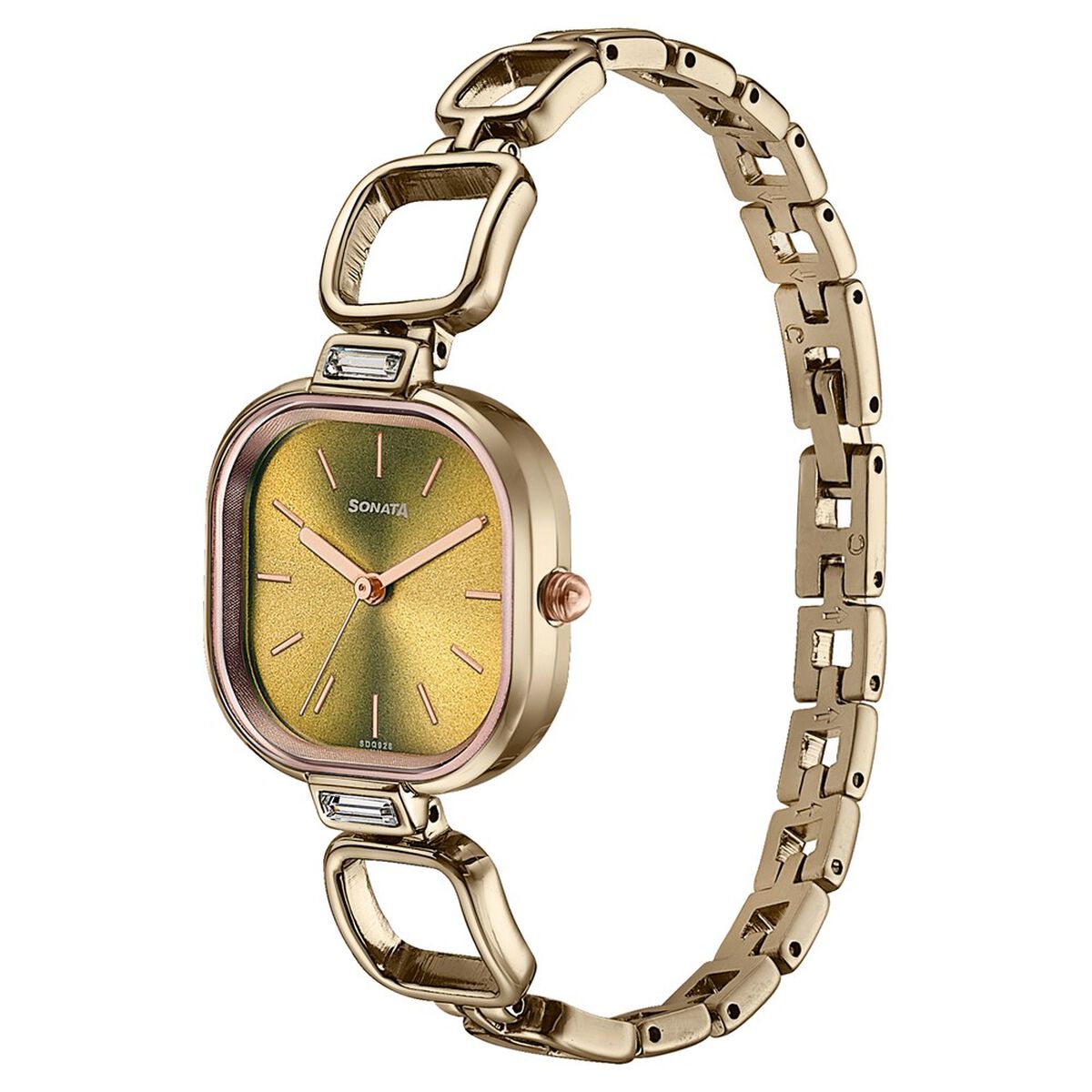 Sonata Colours of Earth Brown Dial Brown Metal Strap Women's Watch 8186KM04 - view 3