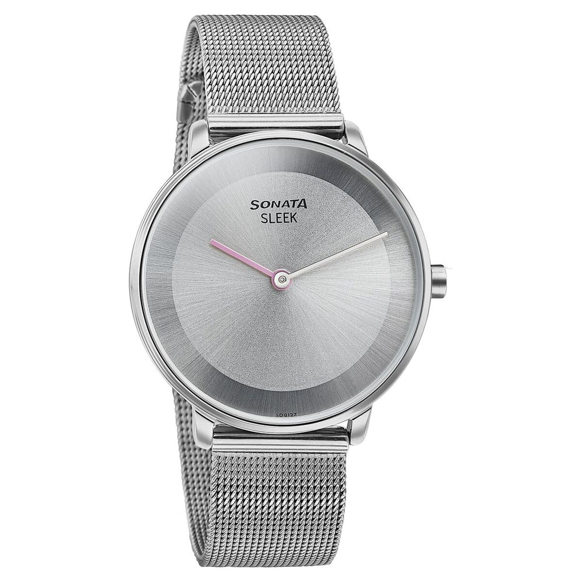 Sonata Sleek Grey Dial Silver Stainless Steel Strap Women's Watch 8191SM01 - view 2