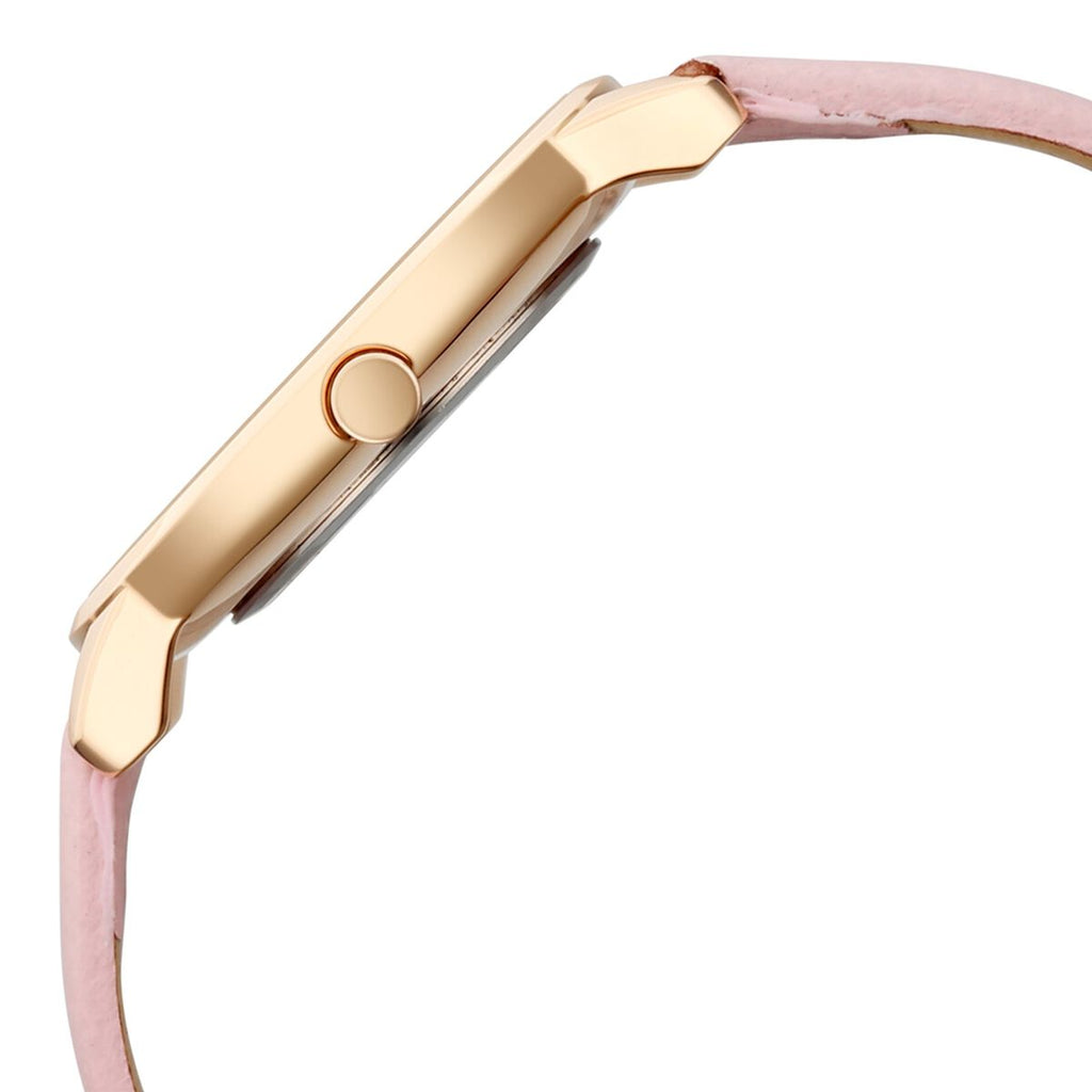 Sonata Sleek Silver Dial Pink Leather Strap Women's Watch 8200WL02 - view 5