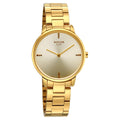 Sonata Sleek Champagne Dial Gold-Tone Metal Strap Women's Watch 8200YM01 - view 1