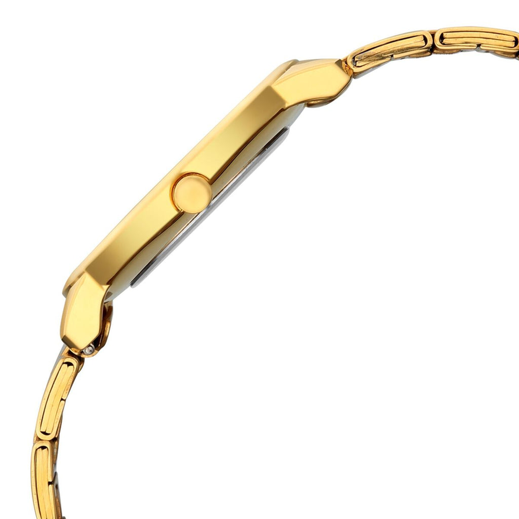 Sonata Sleek Champagne Dial Gold-Tone Metal Strap Women's Watch 8200YM01 - view 5
