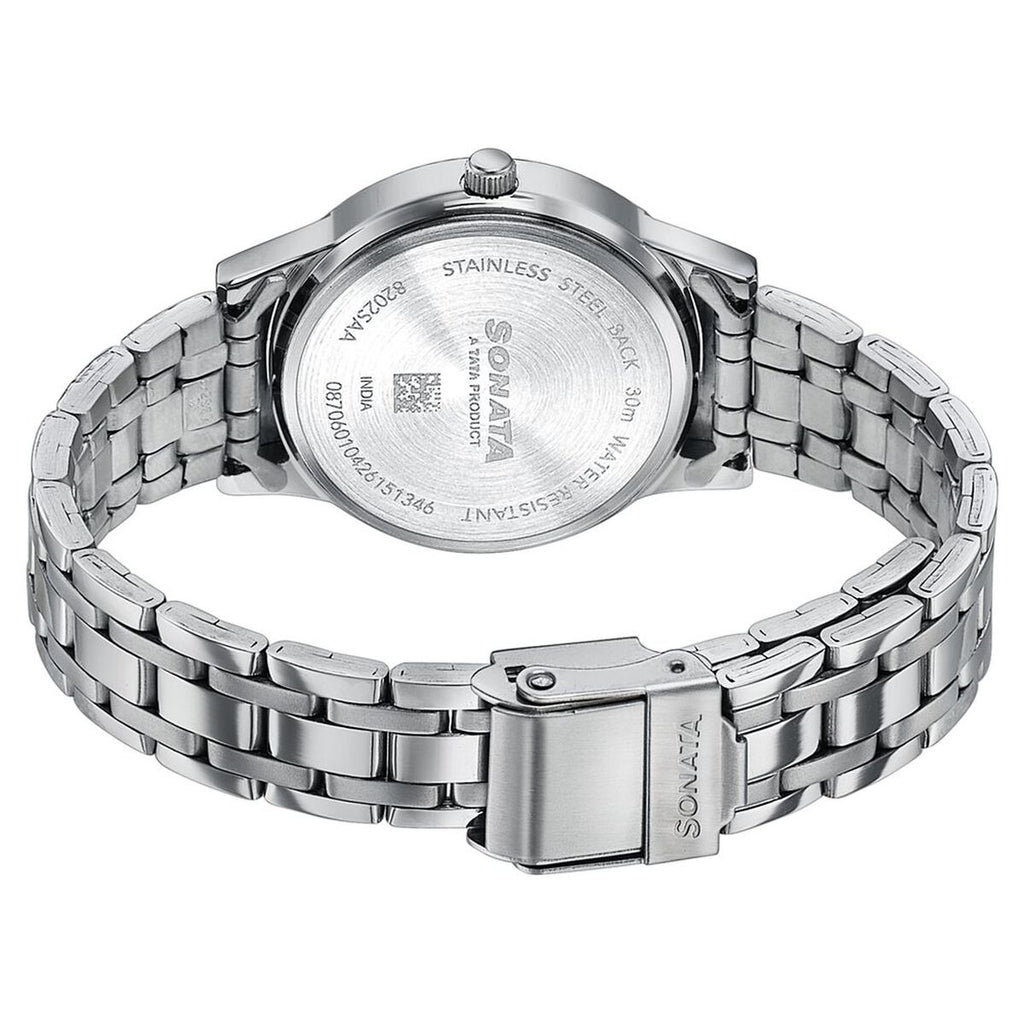 Sonata Ease Blue Mother of Pearl Dial Silver Stainless Steel Strap Women's Watch 8202SM04W - view 6