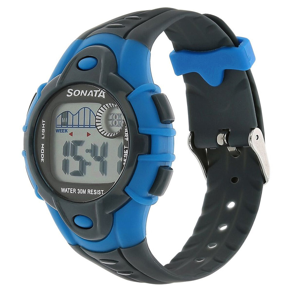 Sonata SF Digital Grey Dial Blue Case Plastic Strap Kids' Watch 87012PP03 - view 2