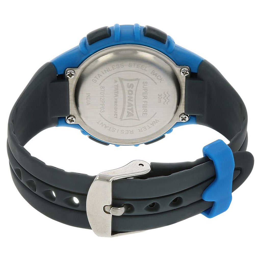 Sonata SF Digital Grey Dial Blue Case Plastic Strap Kids' Watch 87012PP03 - view 4