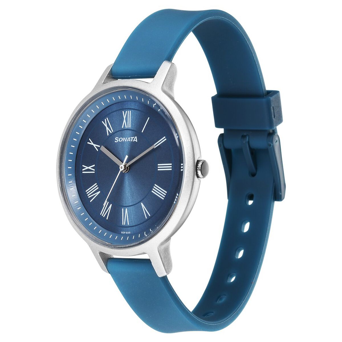 Sonata Splash Blue Dial Blue Plastic Strap Women's Watch 87049PP17W - view 3