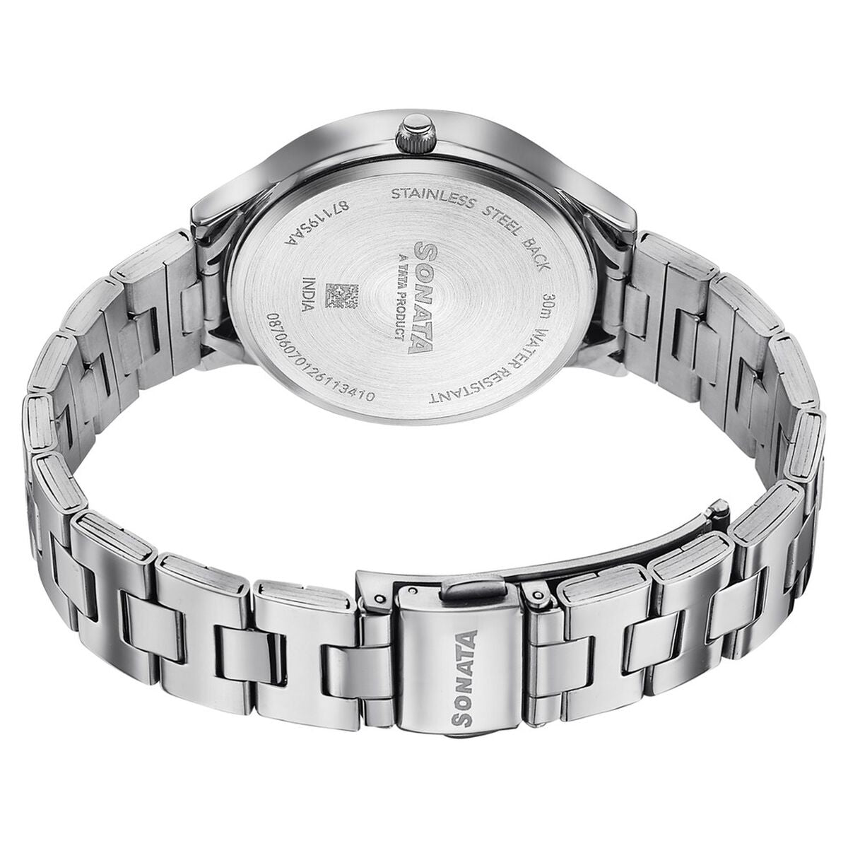 Sonata Axis Blue Dial Silver Metal Strap Women's Watch 87119SM01 - view 6