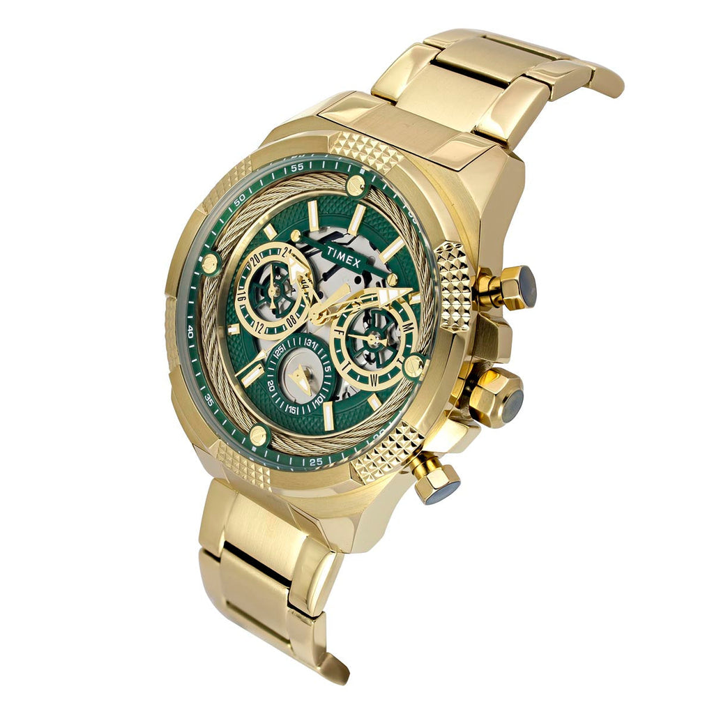 Timex Green Dial Stainless Steel Strap Men's Watch TWEG27700 - view 3