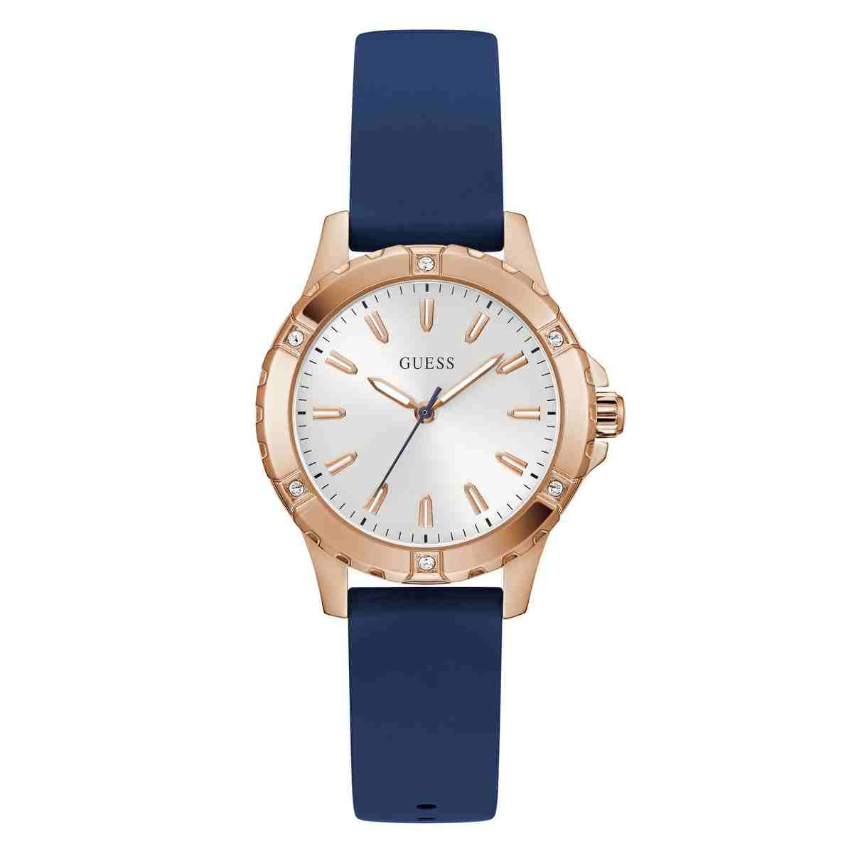 Guess Mist White Dial Blue Silicone Strap Women's Watch GW0949L3 - view 1