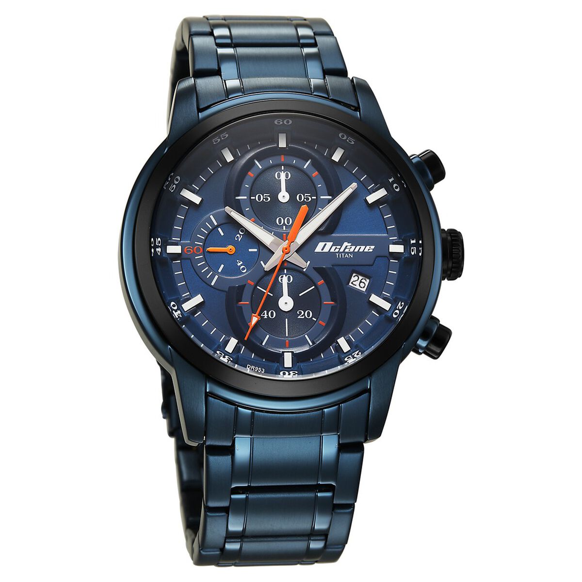 Titan Octane Primal Blue Dial Blue Stainless Steel Strap Men's Watch 90086KM08 - view 3
