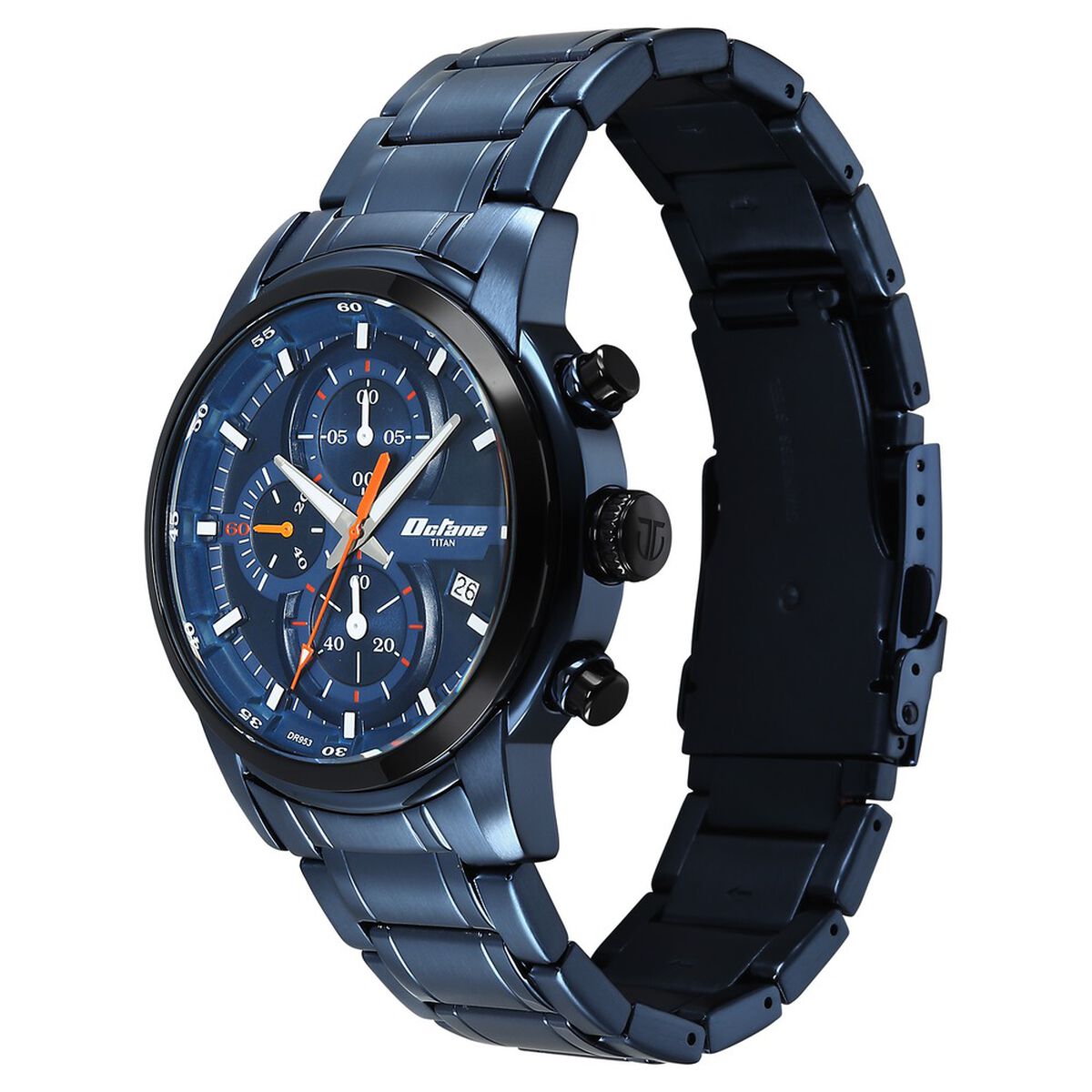 Titan Octane Primal Blue Dial Blue Stainless Steel Strap Men's Watch 90086KM08 - view 5