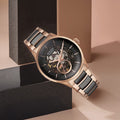 Titan Ceramic Fusion Black Dial Two Tone Steel & Ceramic Strap Men's Watch 90174KD03 - view 1