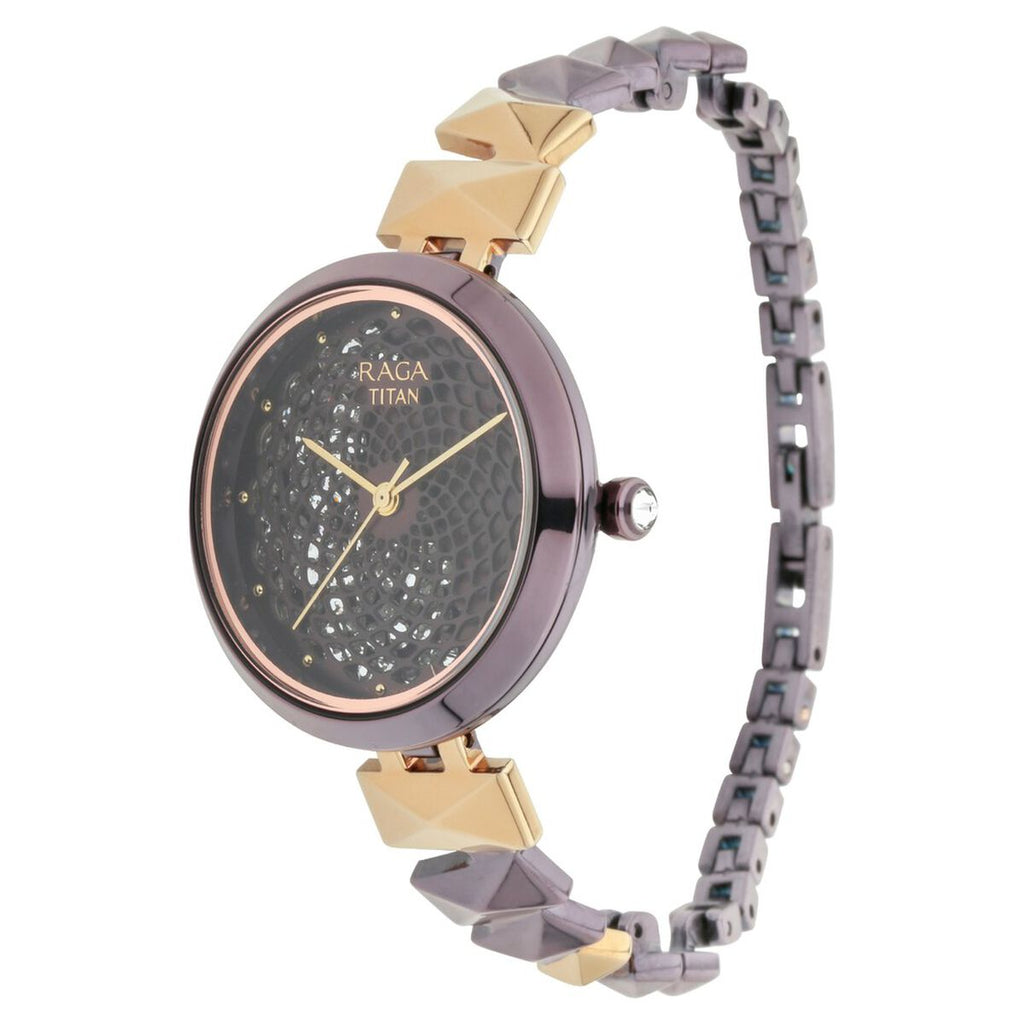 Titan Raga Facets Brown Dial Bicolour Steel Strap Women's Watch 95121KM01 - view 4