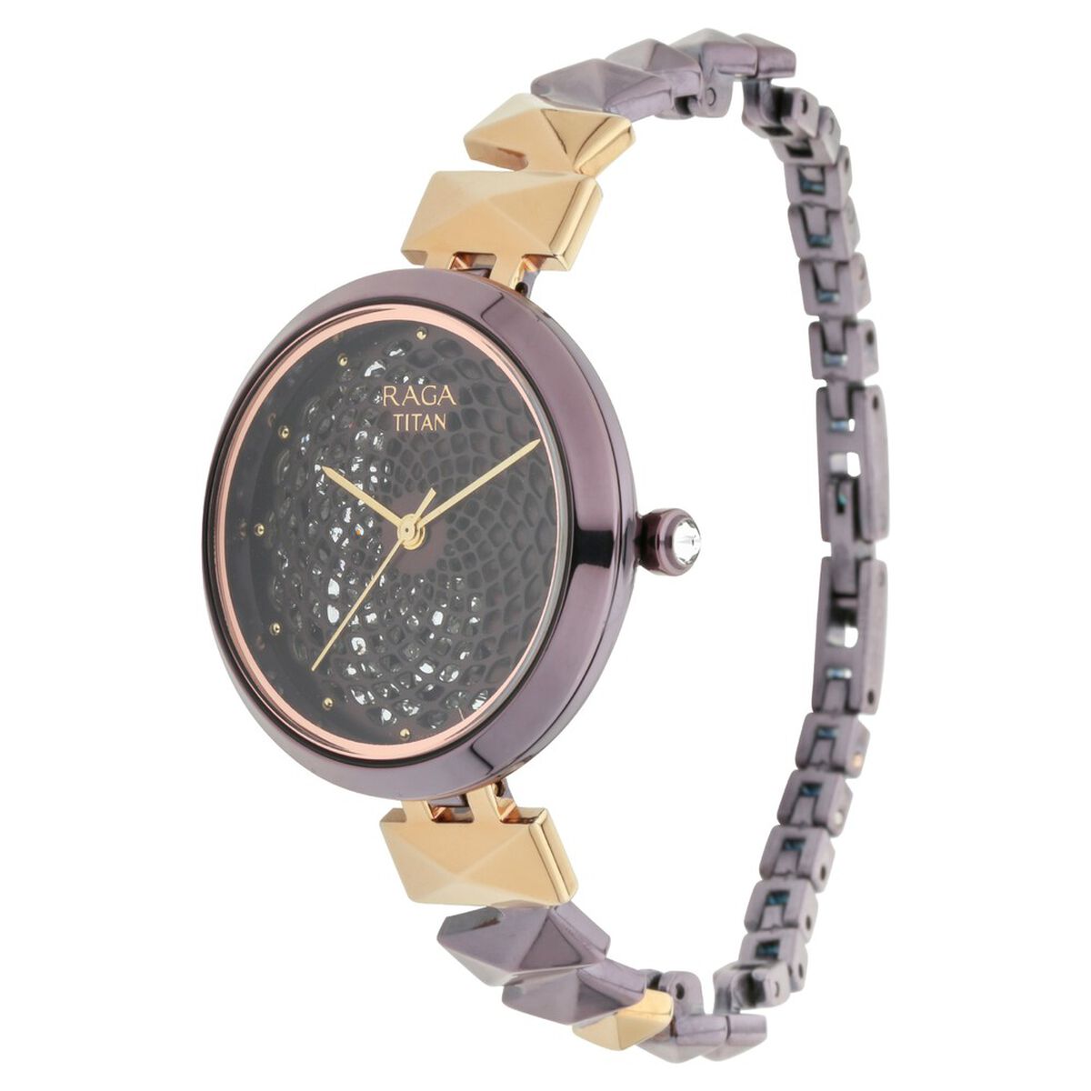 Titan Raga Facets Brown Dial Bicolour Steel Strap Women's Watch 95121KM01 - view 4