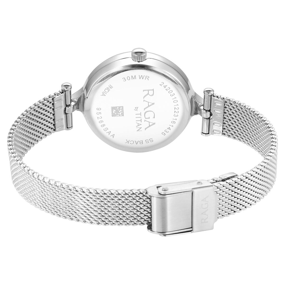 Titan Raga Showstopper Pink Dial Silver Metal Strap Women's Watch 95268SM01 - view 5