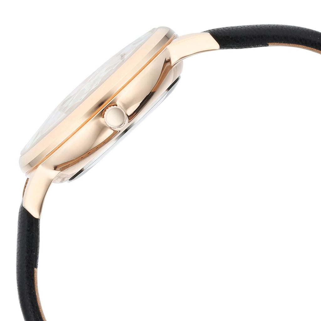 Titan Raga Showstopper Mother Of Pearl Dial Black Leather Strap Women's Watch 95274WL01 - view 4