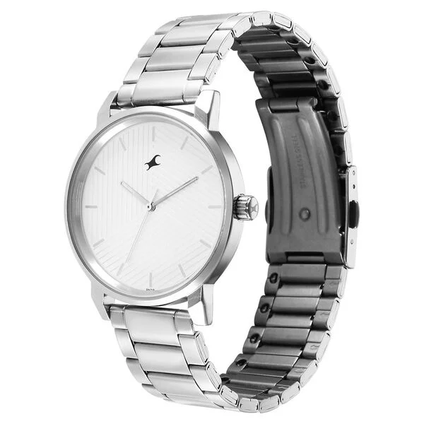 Fastrack Stunners White Dial Silver Metal Strap Men's Watch 3278SM04 - view 3