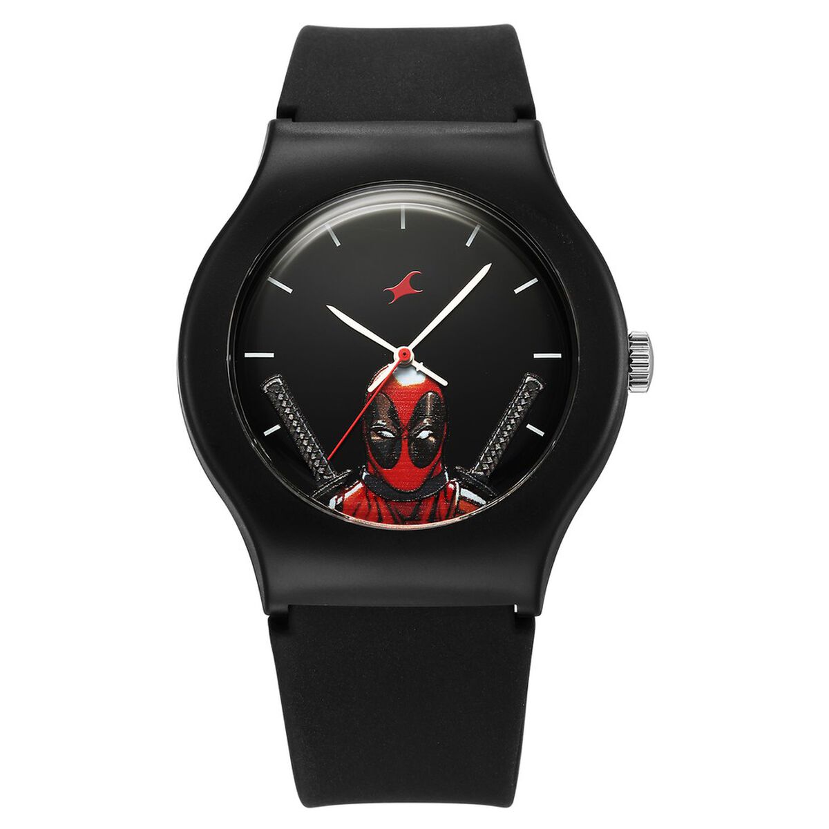 Fastrack Deadpool Wolverine Black Dial Black Silicone Strap Kids' Watch 9915PP103 - view 1