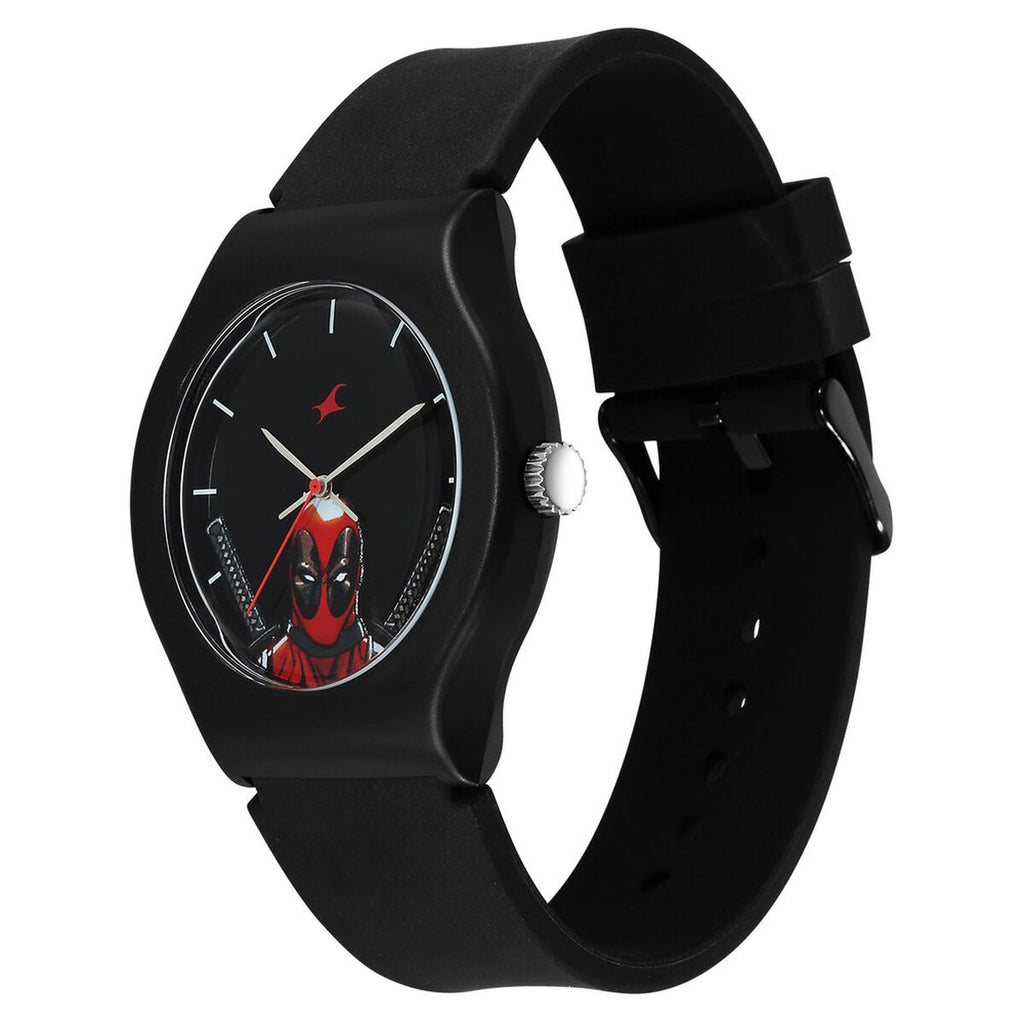 Fastrack Deadpool Wolverine Black Dial Black Silicone Strap Kids' Watch 9915PP103 - view 3