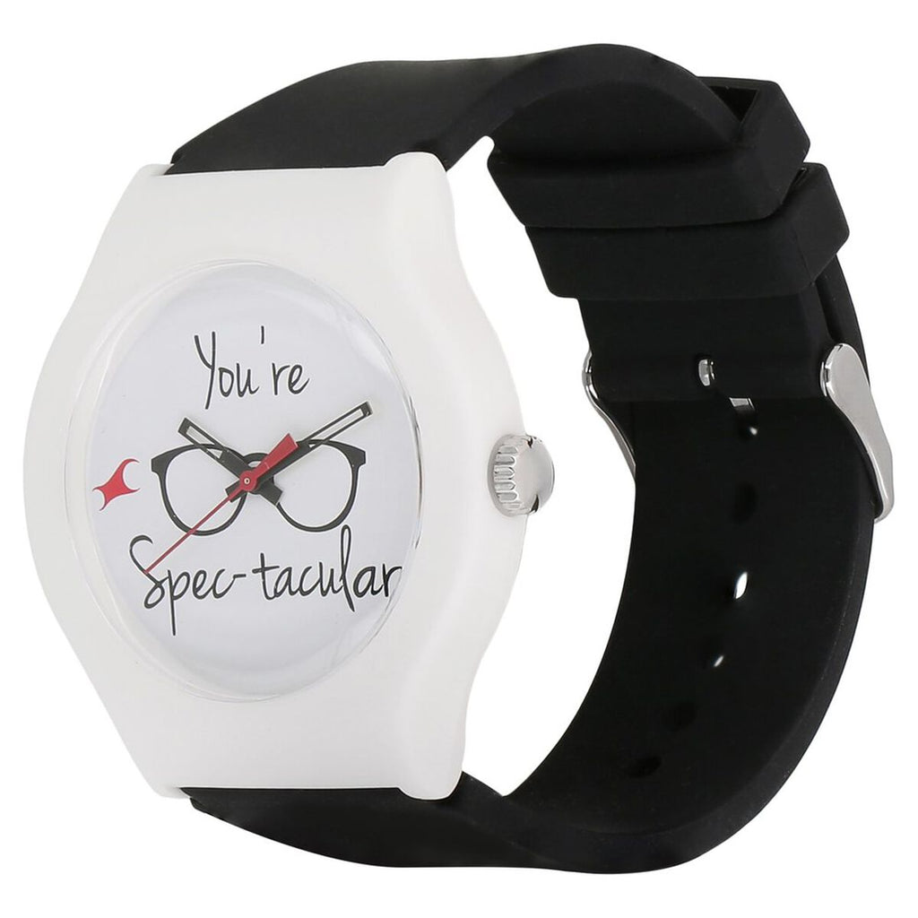 Fastrack Valentine White Dial Black Silicone Strap Watch 9915PP64 - view 2