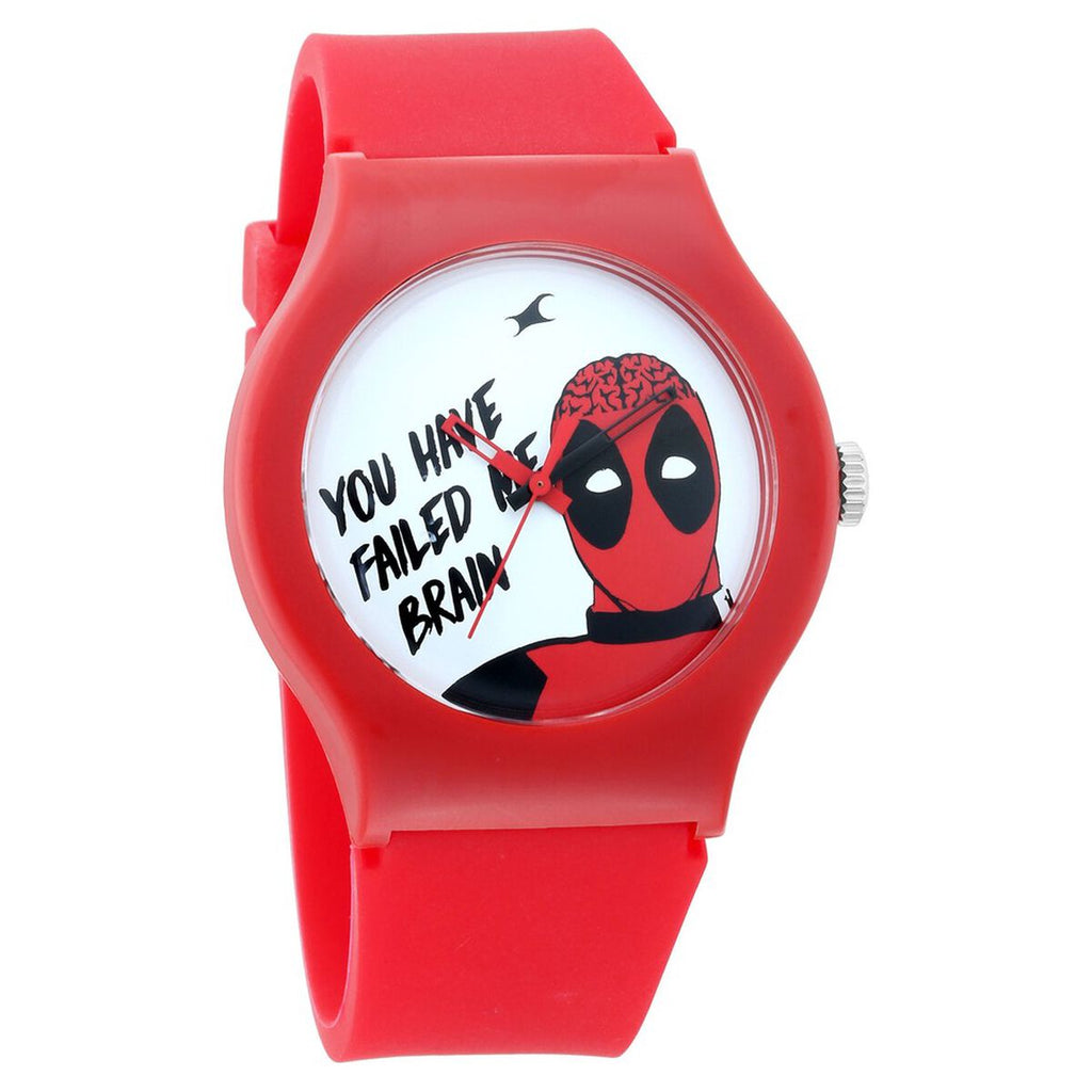 Fastrack Deadpool Red & White Dial Red Silicone Strap Watch 9915PP79 - view 2
