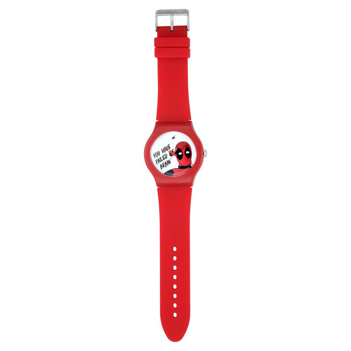 Fastrack Deadpool Red & White Dial Red Silicone Strap Watch 9915PP79 - view 5