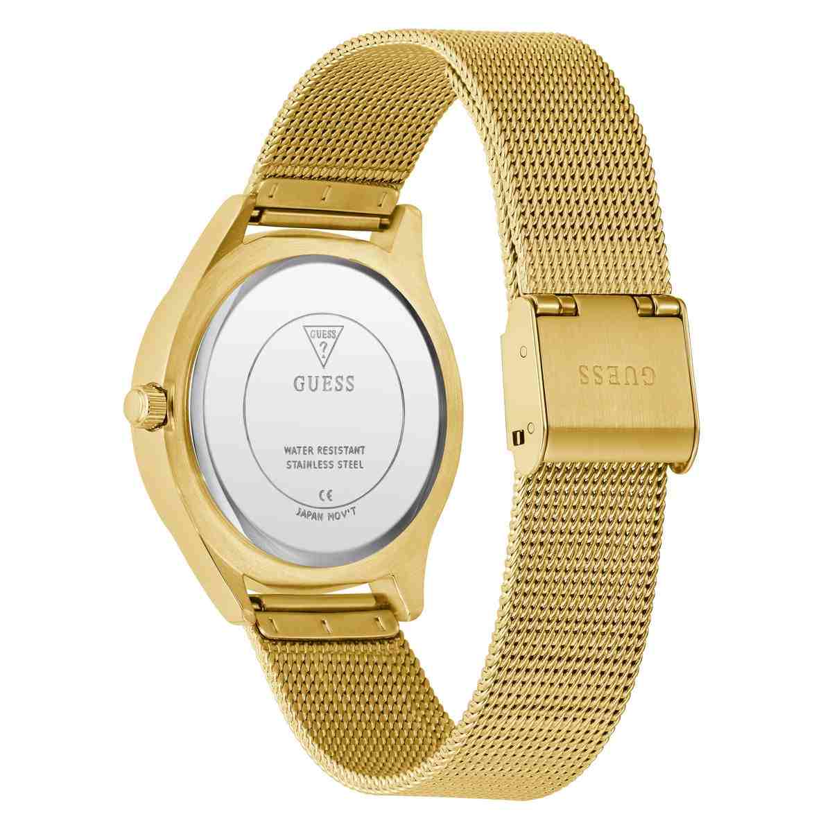 Guess Glitz Plaque Champagne Dial Gold-Tone Steel Mesh Strap Women's Watch GW0835L2 - view 4