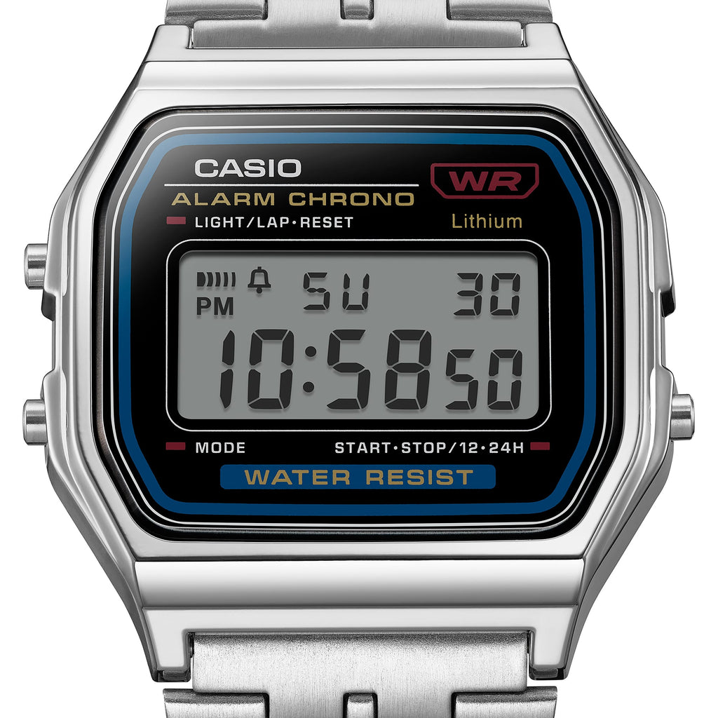 Casio Vintage Digital Silver Stainless Steel Strap Unisex Watch A159WA-N1 – view 5