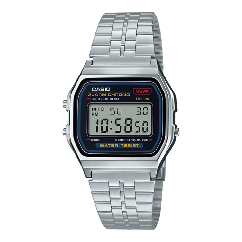 Casio Vintage Digital Silver Stainless Steel Strap Unisex Watch A159WA-N1 – view 2