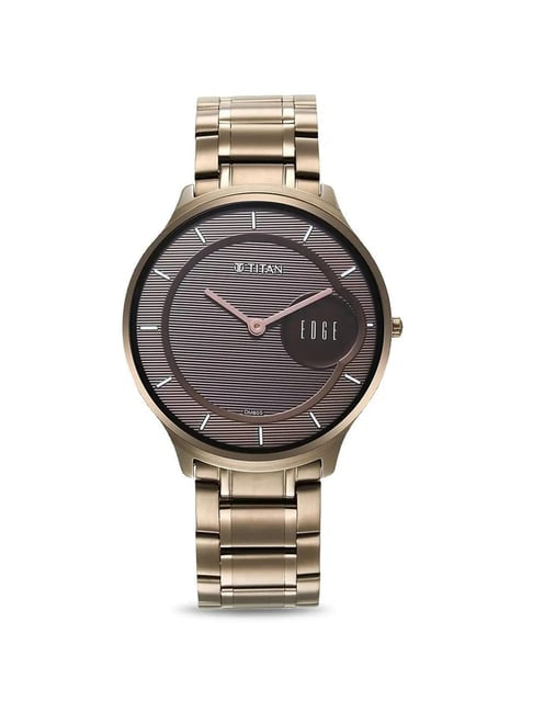 Titan Edge Grey Dial Grey Stainless Steel Strap Men's Watch 1843QM02 - view 1