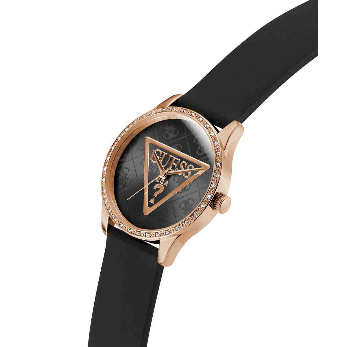 Guess Roxy Black Dial Black Silicone Strap Women's Watch GW0942L3 - view 7