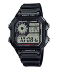 Casio Youth Black Digital Dial Black Resin Strap Men's Watch AE-1200WH-1AV - view 1