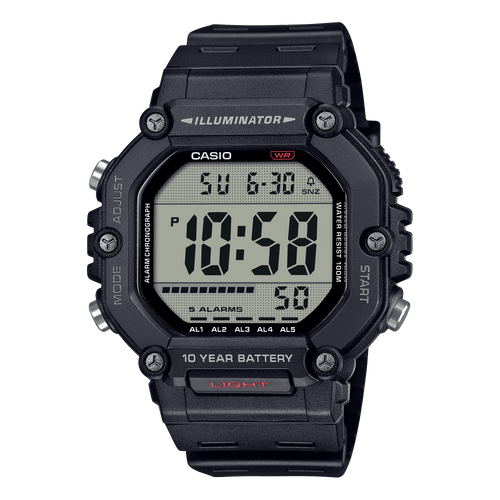 Casio Youth Black Digital Dial Black Resin Strap Men's Watch AE-1600H-1AV - view 1