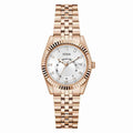 Guess White Dial Rose Gold-Tone Stainless Steel Strap Women's Watch GW0936L4 - view 1