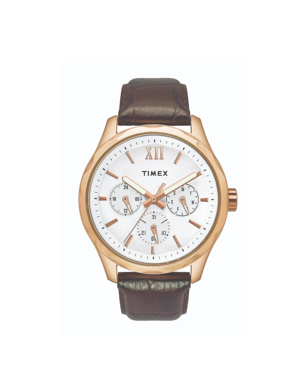 Timex Empera Multifunction White Dial Brown Strap Men's Watch TW0TG7600 - view 1