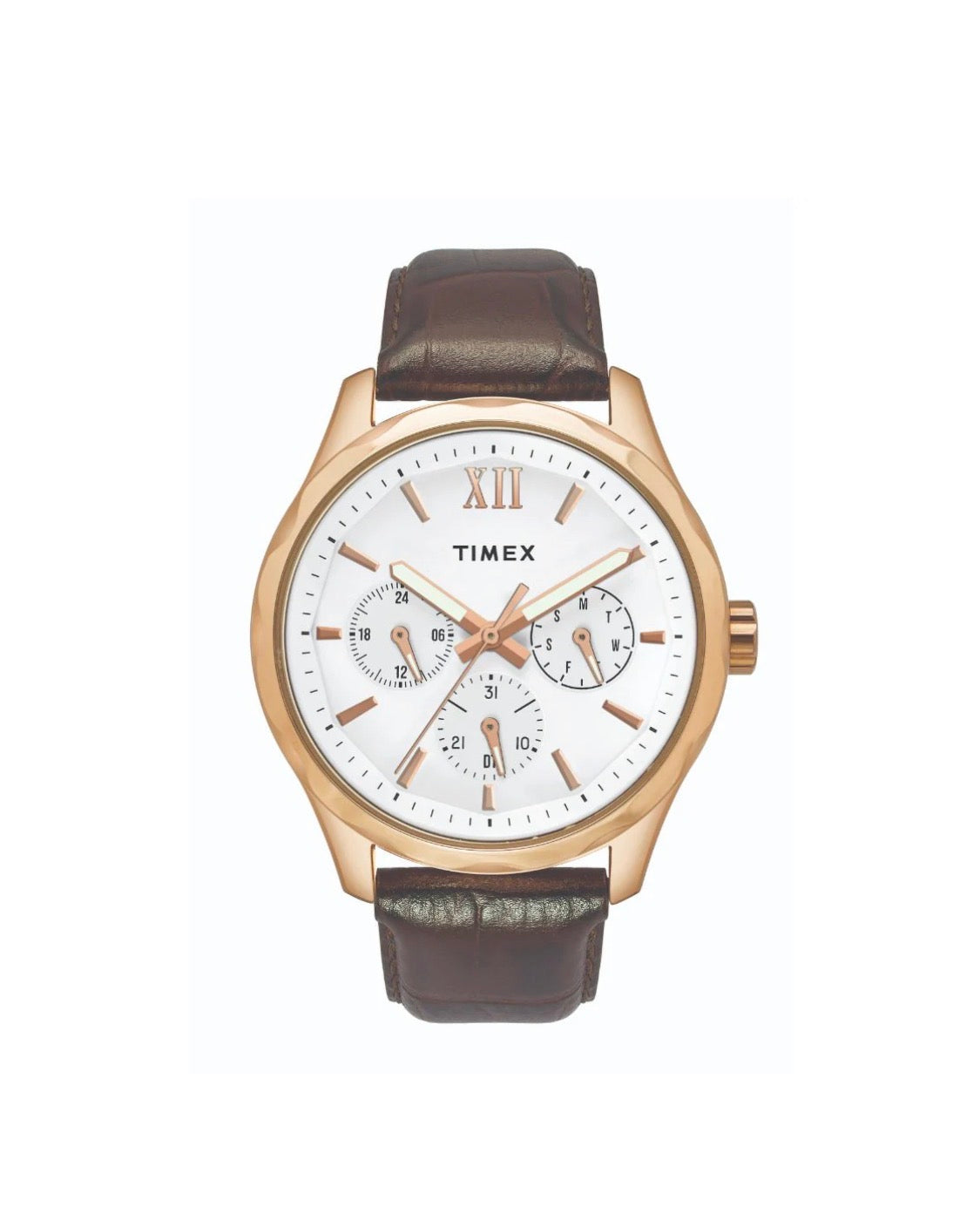 Timex Empera Multifunction White Dial Brown Strap Men's Watch TW0TG7600 - view 1